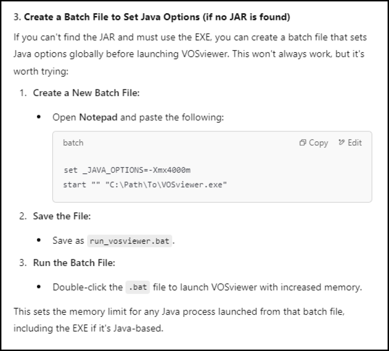 VOS Viewer Batch File